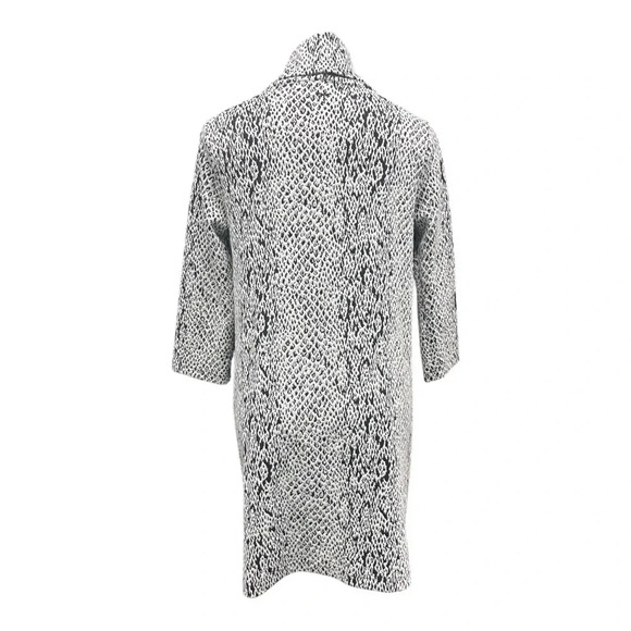 Tyler Boe Kim Knit Cowl Neck Abstract Snake Print Tunic Dress - Picture 8 of 11